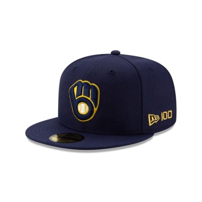 Sapca New Era Milwaukee Brewers MLB Team Color 59FIFTY Fitted - Negrii